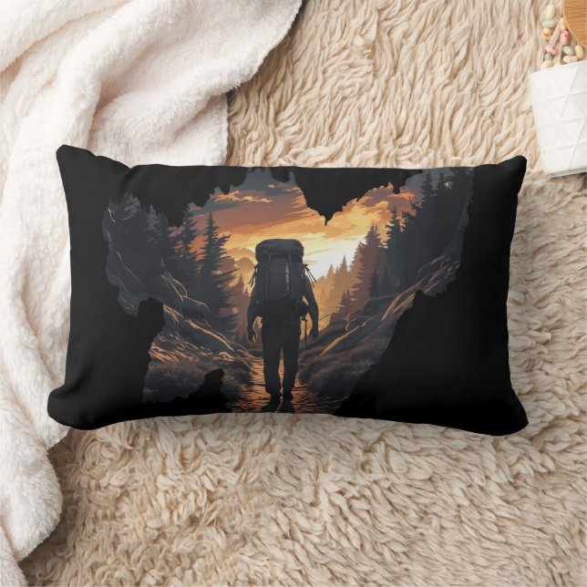 Wanderer Adventure Lumbar Pillow - Natur Explorer Lendenkissen (Decke)
