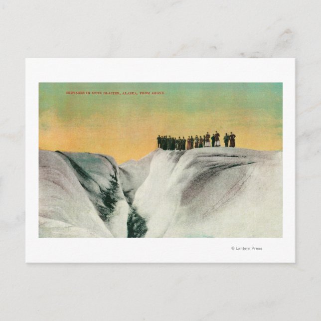 Wanderer auf Muir Glacier, AlaskaMuir Glacier, AK Postkarte (Vorderseite)