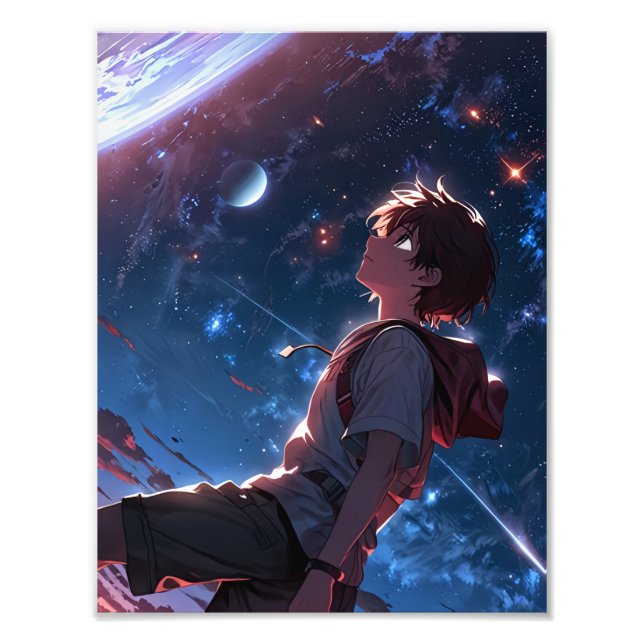 Wanderer der Sterne - Epic Anime Space Poster (Vorne)