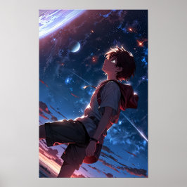 Wanderer der Sterne - Epic Anime Space Poster