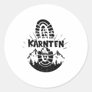 Wanderer Kärnten Kärnten Österreich Urlaub  Runder Aufkleber