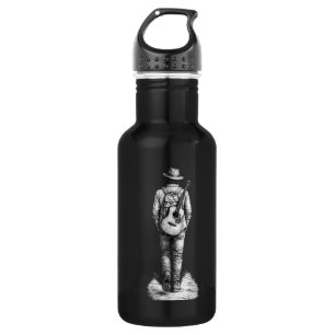 Wanderer-Kollektion – Einsamer Gitarrenreisender B Edelstahlflasche