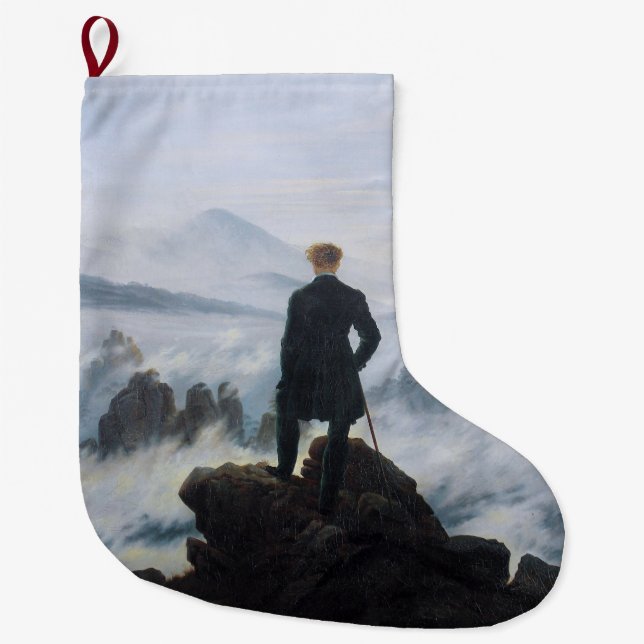 Wanderer oberhalb des Nebelmeers (von C.D. Friedri Großer Weihnachtsstrumpf (Vorderseite)