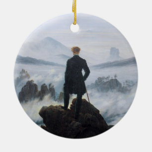 Wanderer oberhalb des Nebelmeers (von C.D. Friedri Keramik Ornament