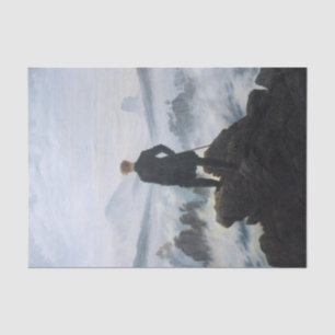 Wanderer oberhalb des Nebelmeers (von C.D. Friedri Seidenpapier