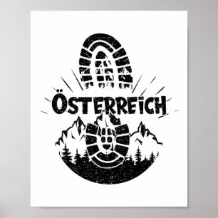 Wanderer Österreich Wandern Österreich Urlaub  Poster