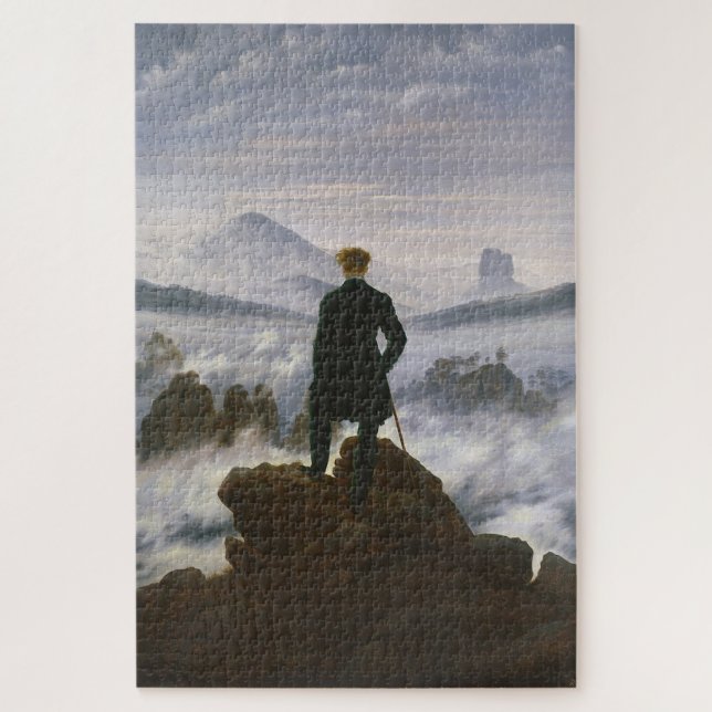 Wanderer über dem Nebel-Meer: Caspar David (Vertikal)