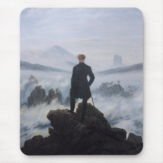 Wanderer über dem Nebel Mousepad (Vorne)
