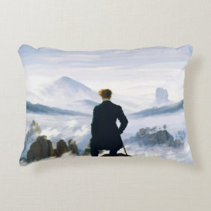 Wanderer über dem Nebelmeer, Caspar D Friedrich  Dekokissen