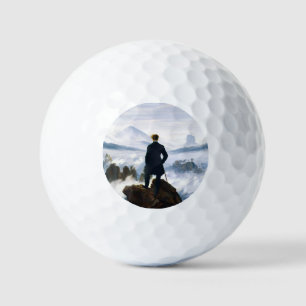 Wanderer über dem Nebelmeer, Caspar D Friedrich  Golfball