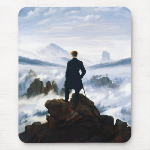 Wanderer über dem Nebelmeer, Caspar D Friedrich Mousepad