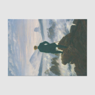 Wanderer über dem Nebelmeer von Caspar Friedrich Seidenpapier