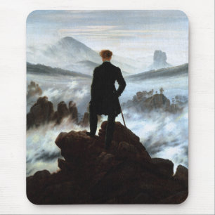 Wanderer über dem Nebelmeer von Friedrich Mousepad