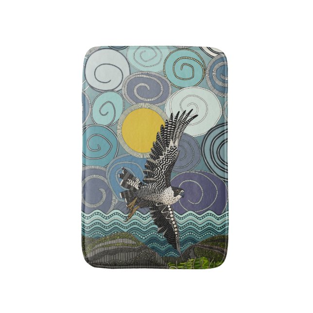 Wanderfalke Cornwall Badematte (Vorderseite Vertikal)