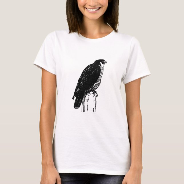 Wanderfalke (Illustration) T-Shirt (Vorderseite)