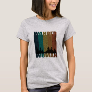 Wanderfrau Wandern Camping Vintage T-Shirt