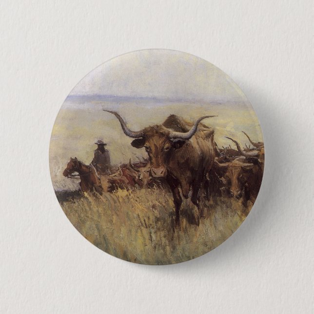 Wanderherd nach Wyoming durch WHD Koerner Button (Vorderseite)