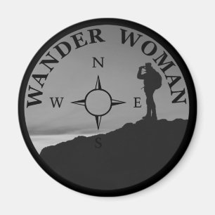 Wanderin Vintag wandern Magnet