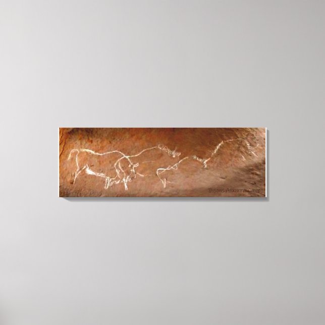 Wandering Bison Herd Canvas Print Leinwanddruck (Vorderseite)