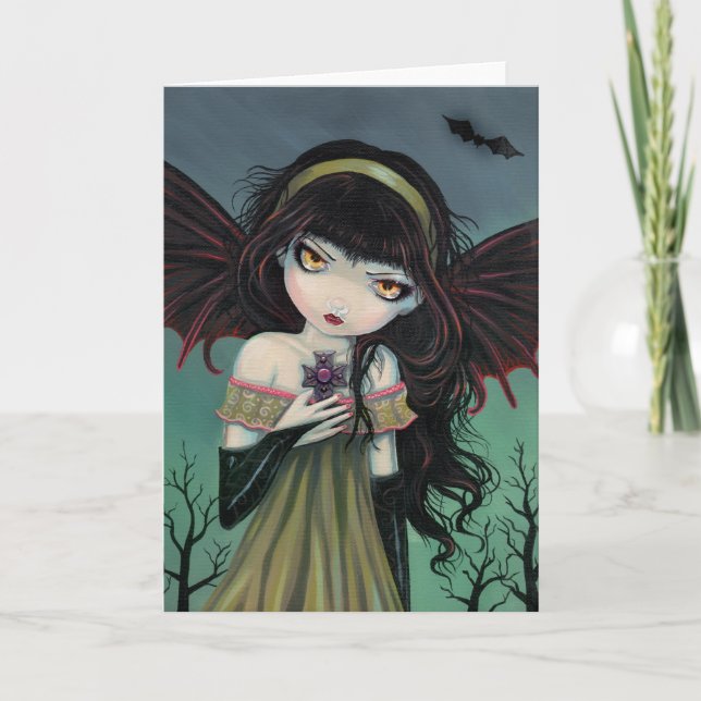 Wandering Gothic Vampire Fairy Card Karte (Vorderseite)