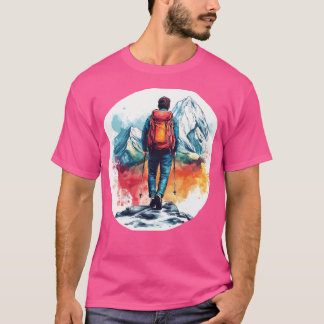 Wanderjunge in Gebirgen aktiv T-Shirt