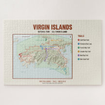 Wanderkarte von Virgin Islands National Park als P