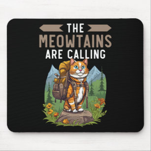 Wanderkatze Besitzer Bergsteiger Katze Mousepad