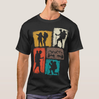 Wanderkollage Wanderer Männer Outdoor-Jugend T-Shirt
