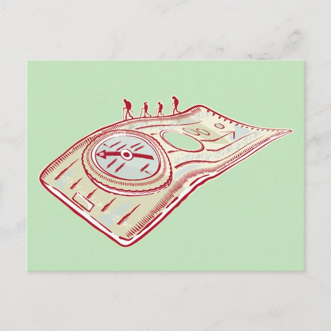 Wanderkompass Postkarte (Vorderseite)