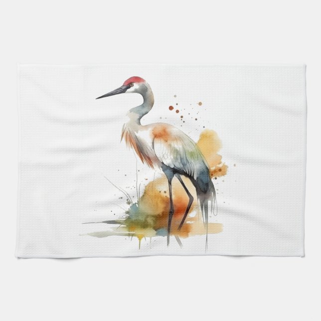 Wanderkran Geschirrtuch (Horizontal)