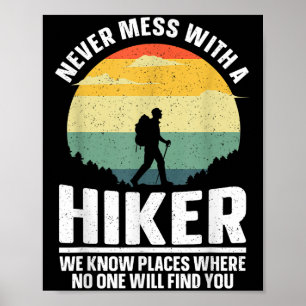 Wanderkunst für Männer Frauen Outdoor-Wanderrad Hi Poster