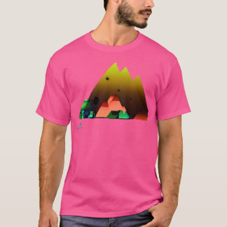 Wanderlandschaft Design Regenbogen Berg T-Shirt