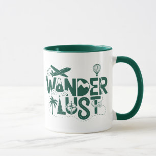 Wanderlust-Abenteuer individuell benannter Reisege Tasse