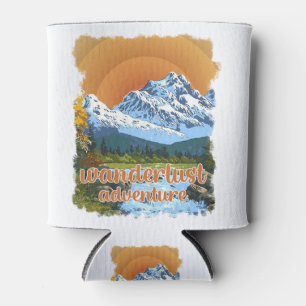 Wanderlust Adventure Vintage Travel Style Dosenkühler