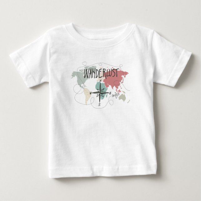 Wanderlust Baby T-shirt (Vorderseite)