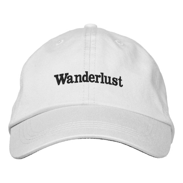 Wanderlust Basic Adjusted Hat Bestickte Baseballkappe (Vorderseite)
