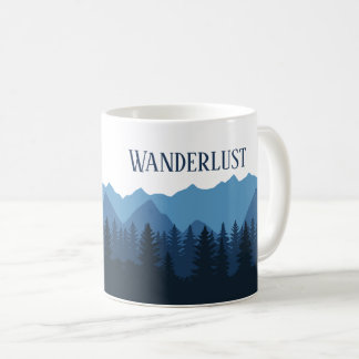 Wanderlust-Bergwald-Landschafts-Kaffeetasse Kaffeetasse
