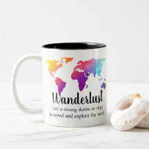 Wanderlust/bunter Weltkarteentwurf für