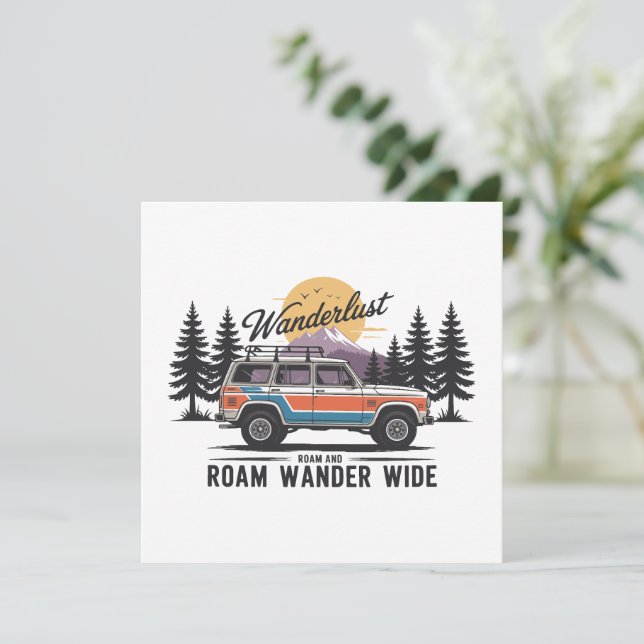 Wanderlust Camper - Roam and Roam Wander Wide (Stehend Vorderseite)