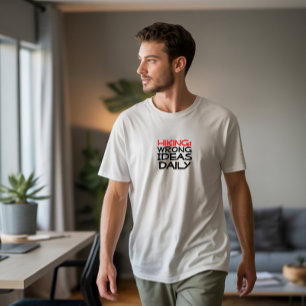 Wanderlust Camping Humor Schwarz Rot T-Shirt