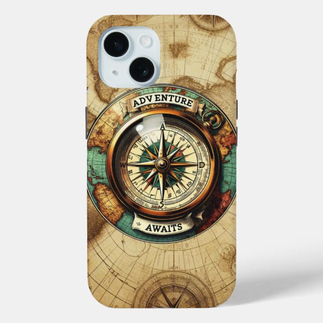 Wanderlust Compass iPhone / iPad Gehäuse Case-Mate iPhone Hülle (Rückseite)