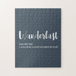 Wanderlust-Definition weiß, grau