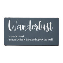 Wanderlust-Definition weiß, grau