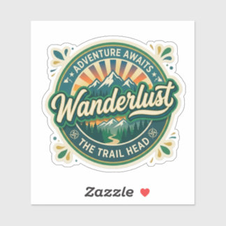Wanderlust Der Weg Voraus – Vintage Retro Outdoor Aufkleber