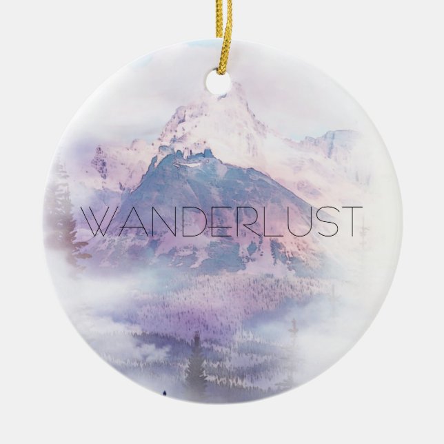 Wanderlust Dreamscape Keramik Ornament (Vorne)