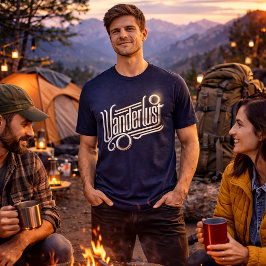 Wanderlust - Elegante metallische Typografie Tri-Blend Shirt