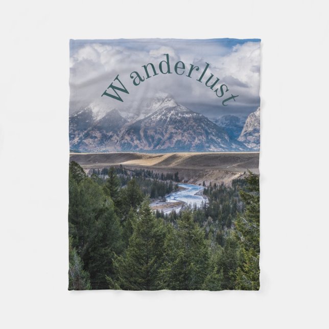 Wanderlust Fleecedecke (Vorderseite)