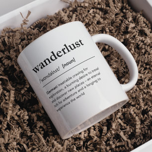 Wanderlust German Word Definition Traveller Kaffeetasse