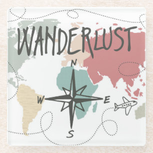 Wanderlust Glasuntersetzer