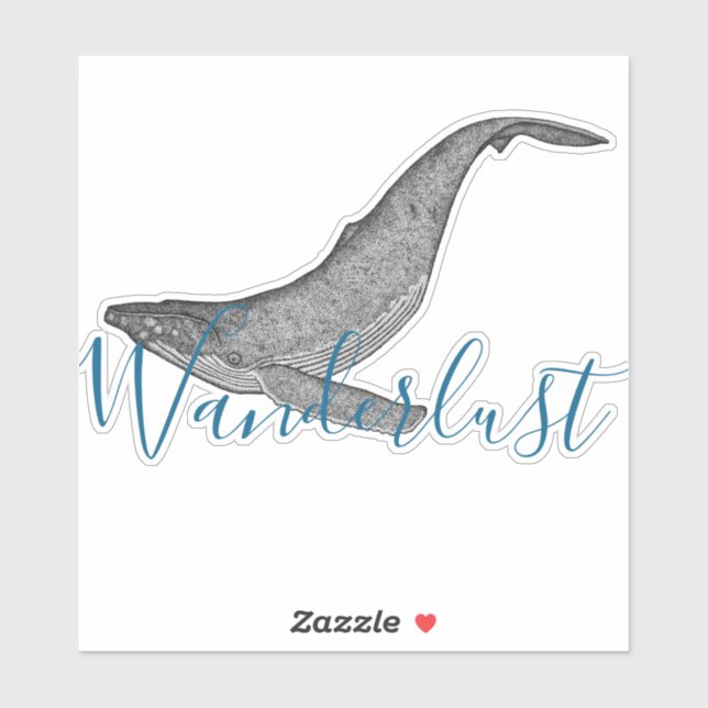 Wanderlust Humpback Whale Aufkleber (Blatt)
